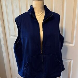 Navy Blue Zip-Up Vest